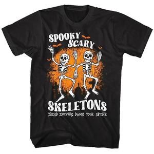 Spooky Scary Skeletons Graveyard Bats Unisex T Shirt